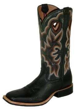 Twisted X MRS0014 for $179.99 Men's' Ruff Stock Western Boot with Black Leather Foot and a Wide Square Toe